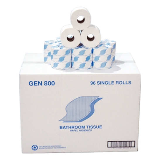  GEN 800 Standard 2Ply Toilet Paper Rolls, 96 Rolls 701501